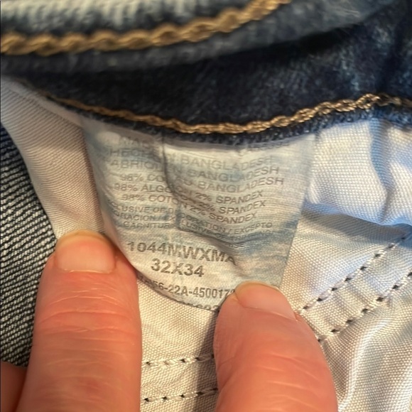 Wrangler 20X Style 44 Men's Slim Straight Blue Jeans Size 32 x 34 Zip Fly EUC - Picture 7 of 10